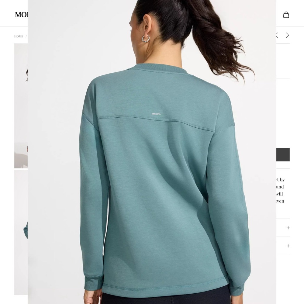 Mondetta Soft Sweatshirt Blue Women's Medium - Picture 3 of 11
